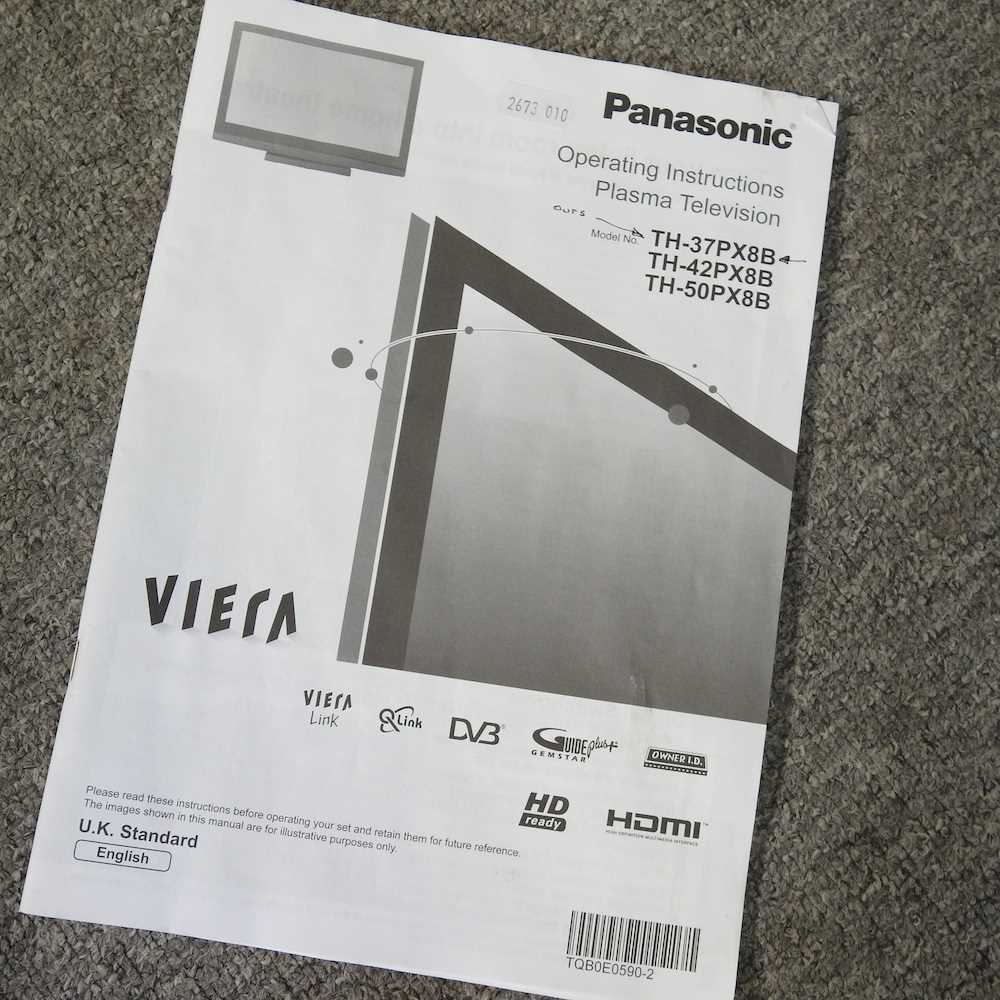A Panasonic Viera 37 inch television, with remote control and booklet - Image 2 of 8