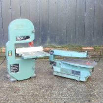 A Fern FLZ 275 electric bench saw, 54cm high, together with another (2)