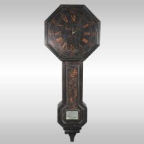 An 18th century style ebonised Tavern clock, mid 20th century, the dial inscribed Humphery Fenn,