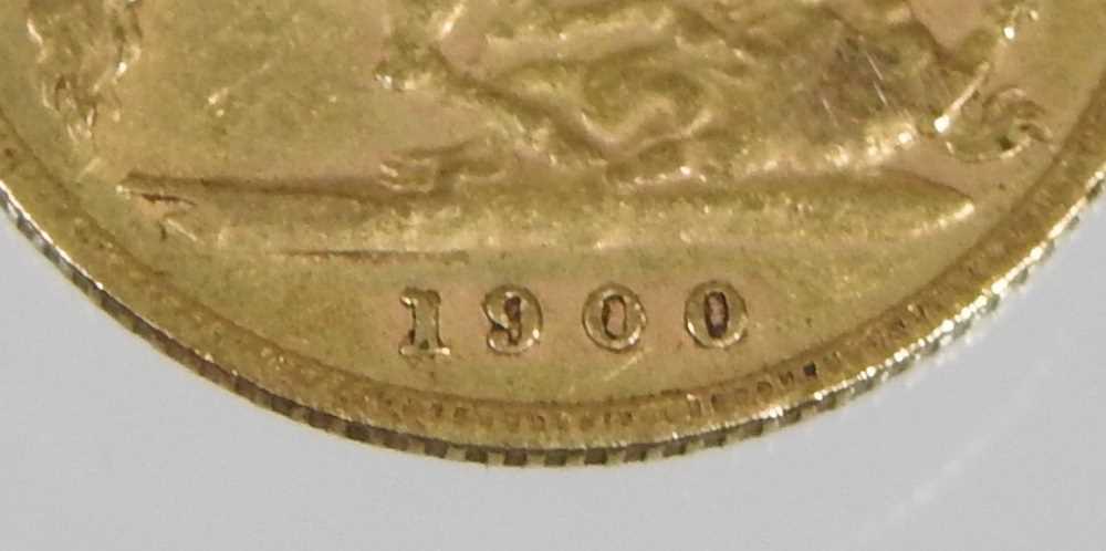 A Victorian half sovereign coin, dated 1900 - Image 2 of 3