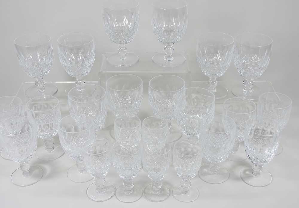 A collection of ten Waterford cut crystal Colleen pattern stem glasses, 13cm high, together with - Image 4 of 8