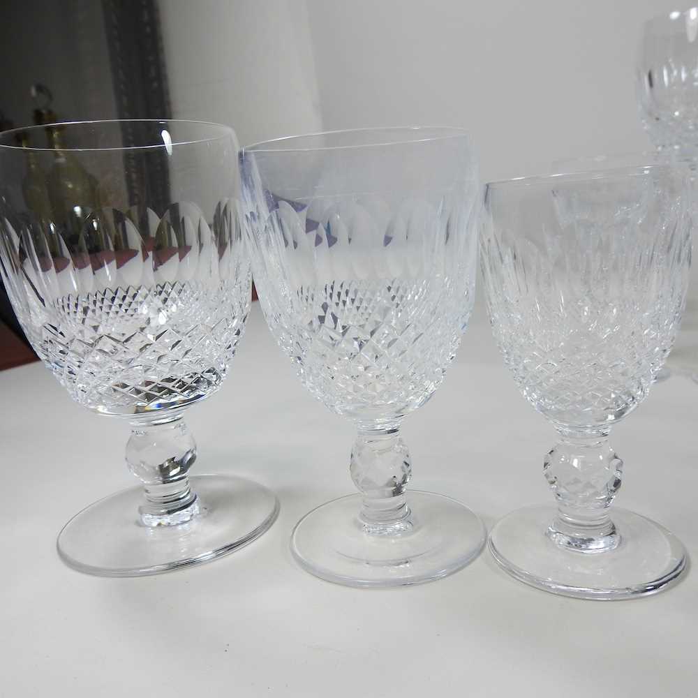 A collection of ten Waterford cut crystal Colleen pattern stem glasses, 13cm high, together with - Image 6 of 8