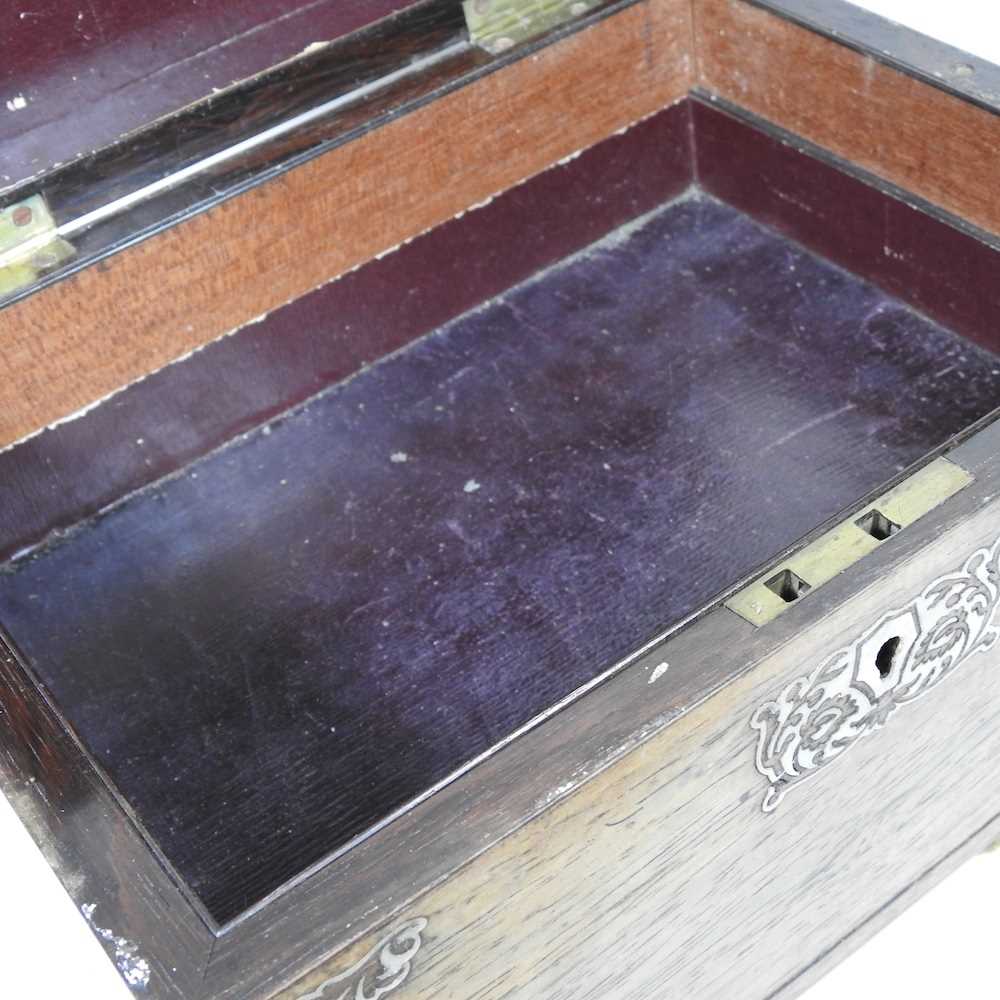A Victorian rosewood and mother of pearl dressing case, 26cm wide - Image 6 of 7