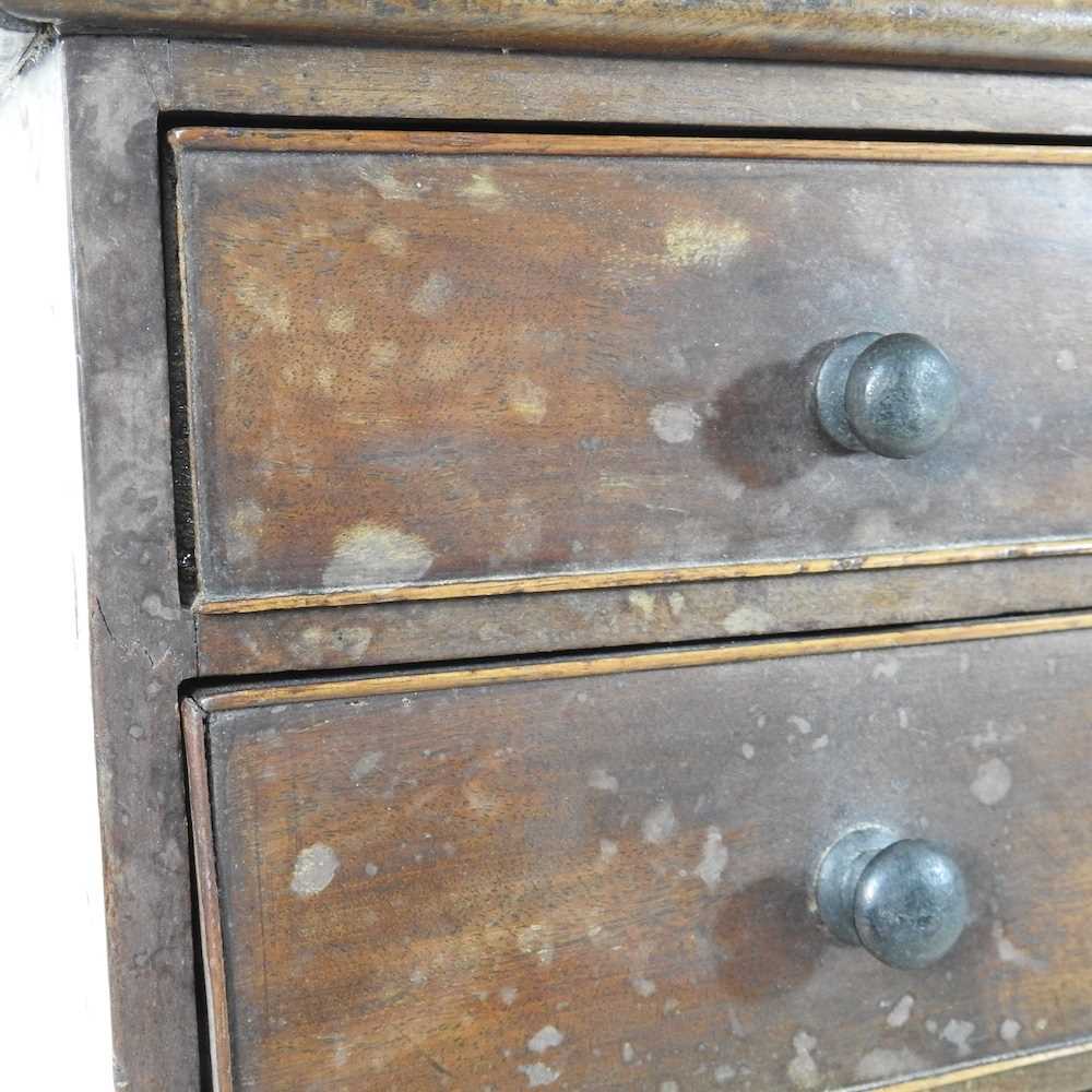 A 19th century mahogany apprentice chest, containing two short over three long drawers 46w x 24d x - Image 4 of 10