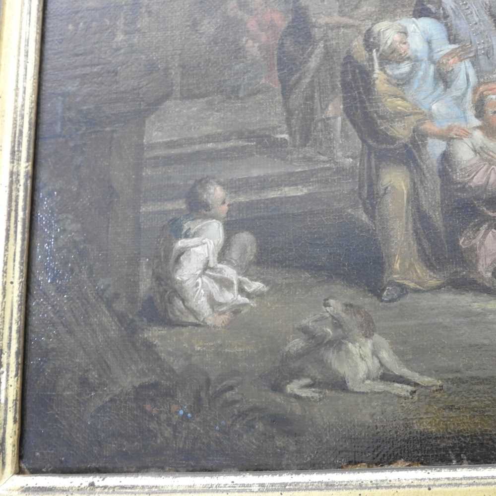 Style of Gerard I Hoet, 1648-1733, Christ healing the blind, oil on canvas, 33 x 40cm - Image 7 of 8