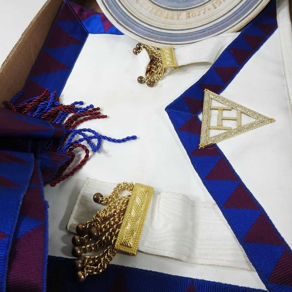 A collection of Masonic regalia, silver plate and metalwares - Image 4 of 6