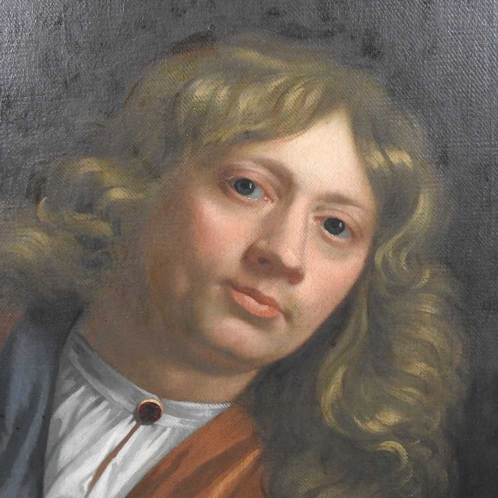 Manner of Sir Peter Lely (Pieter van der Faes), 1618-1680, a half-length portrait of a gentleman, - Image 6 of 20