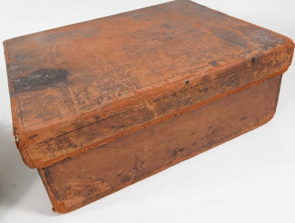 A 19th century leather cartridge case, by Finnigan Ltd, New Bond Street, 33cm wide, together with - Image 4 of 11