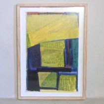 Frank Beanland, 1936-2019, Sundown, Fressingfield, signed with initials in pencil, acrylic on paper,