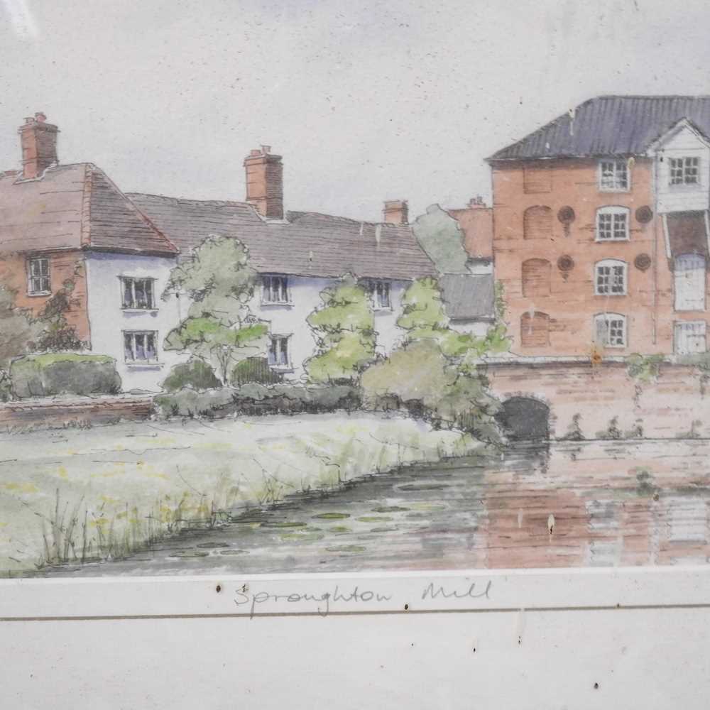 Michael Peterson, 20th century, Chelsworth, Suffolk, signed watercolour, 18 x 26cm, together with - Image 4 of 5