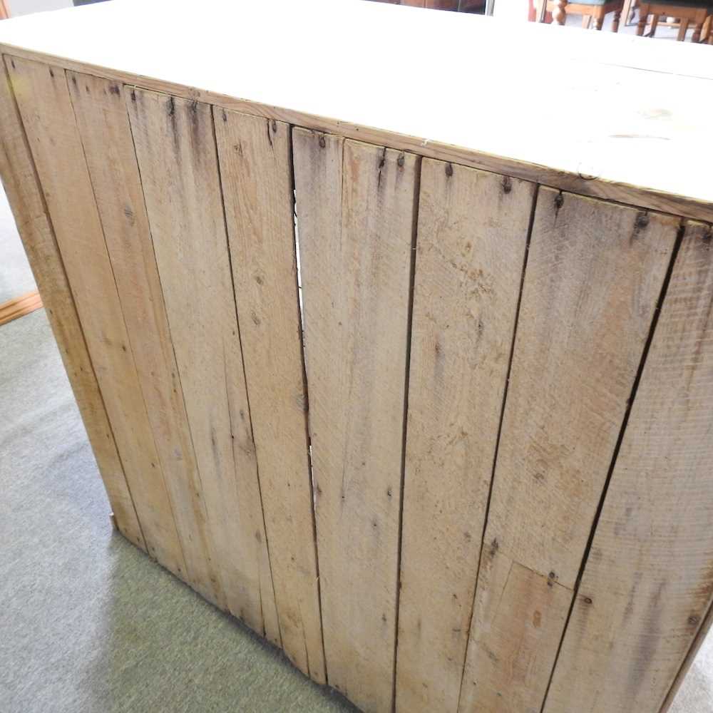 An antique pine side cabinet, with a single drawer 112w x 46d x 102h cm - Image 2 of 6