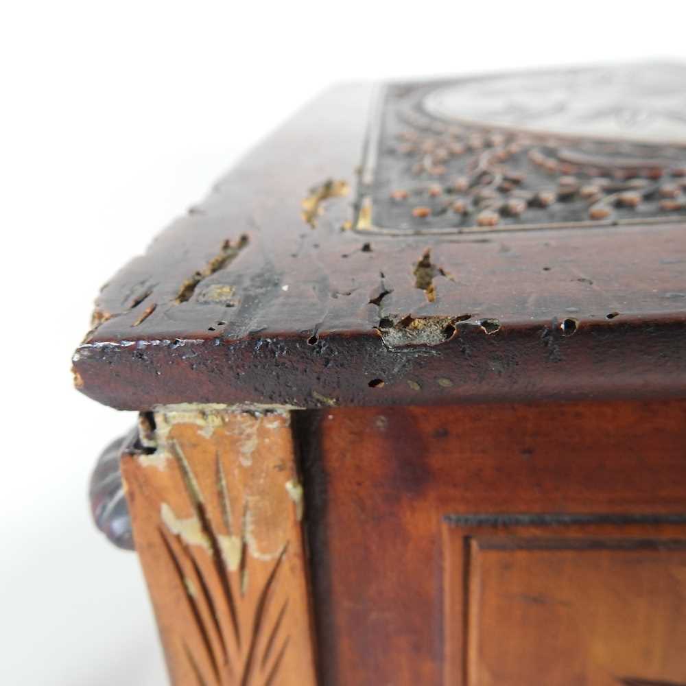 A Chinese carved collector's chest, 37cm wide, together with a pair of 18th century Chinese - Image 10 of 13