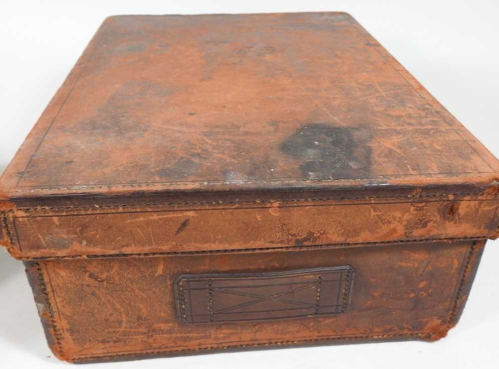 A 19th century leather cartridge case, by Finnigan Ltd, New Bond Street, 33cm wide, together with - Image 3 of 11