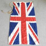 A vintage union jack flag, 175 x 85cm