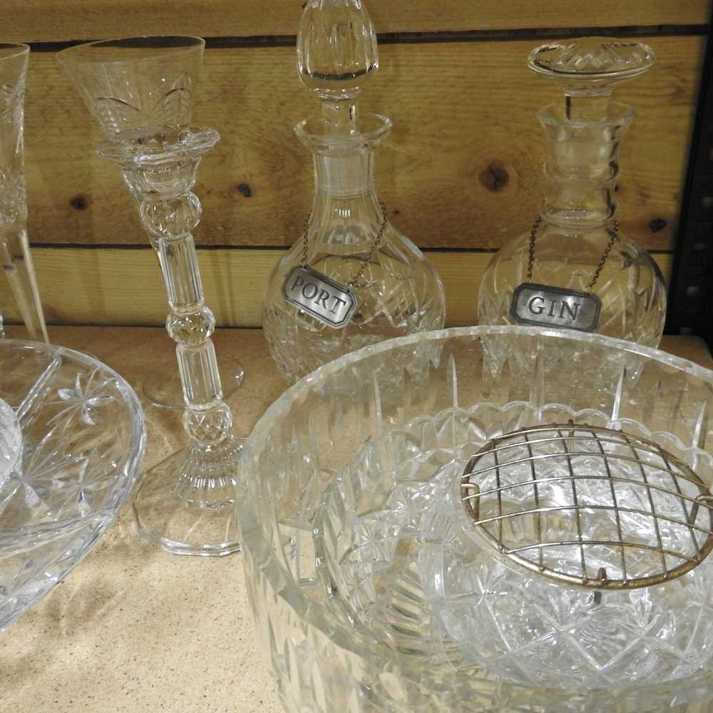 A set of four Waterford Millenium wine glasses, 24cm high, together with a collection of cut crystal - Image 6 of 8