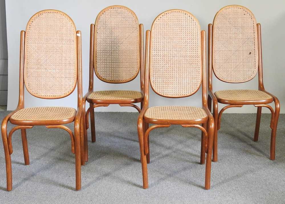 A set of four cane seated bentwood dining chairs (4) - Image 3 of 8