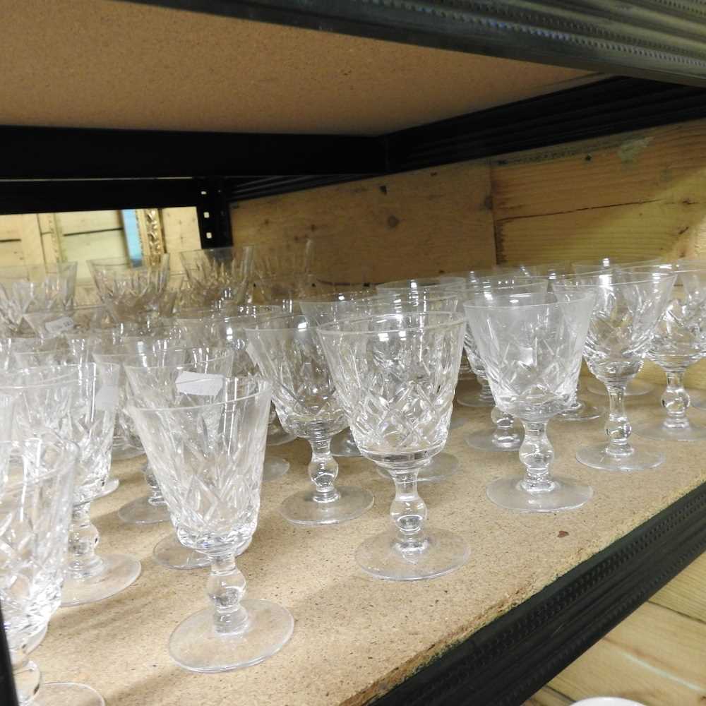 A collection of cut glass drinking glasses - Image 4 of 5