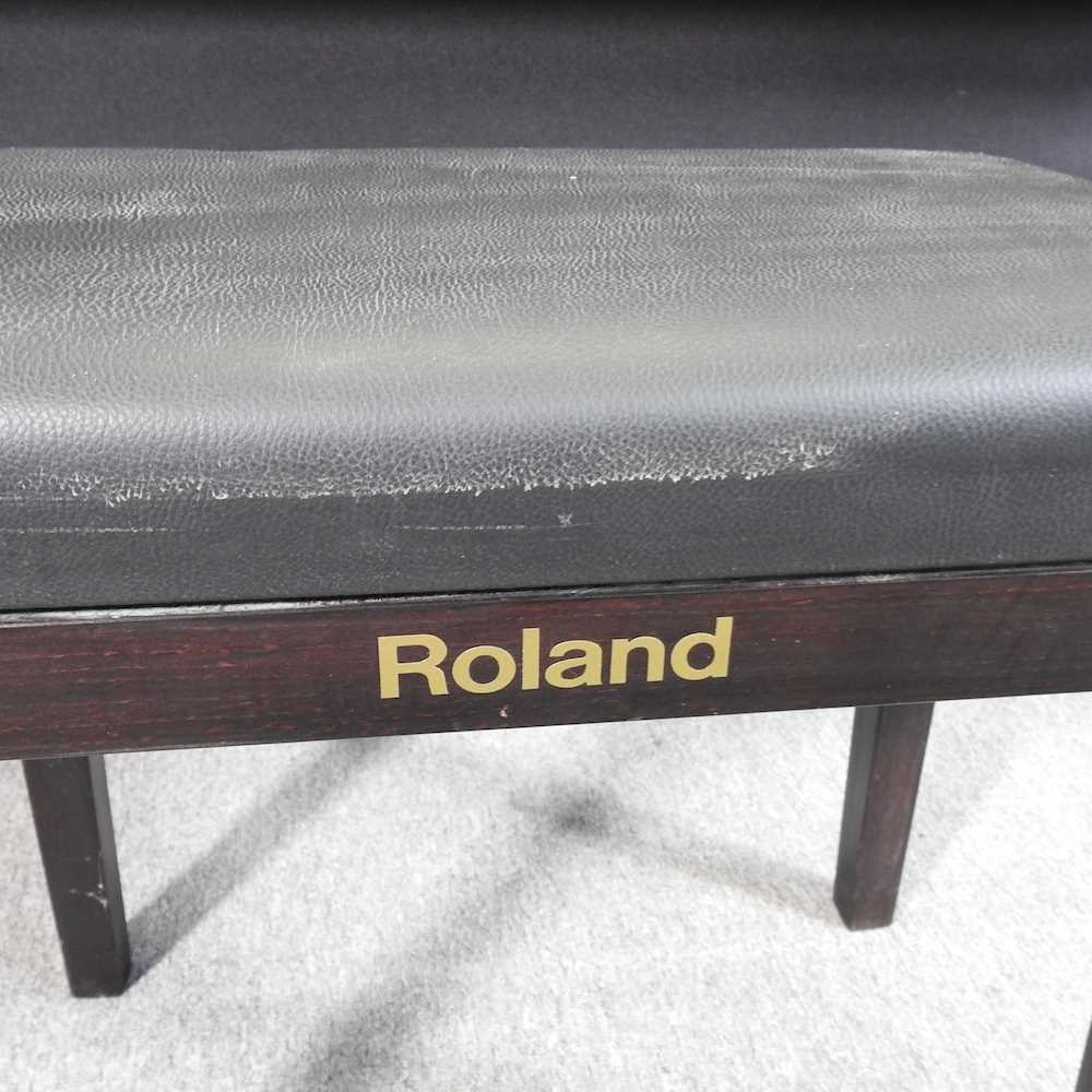 A Roland digital piano, HP107e, 141cm wide, with a piano stool - Image 5 of 13