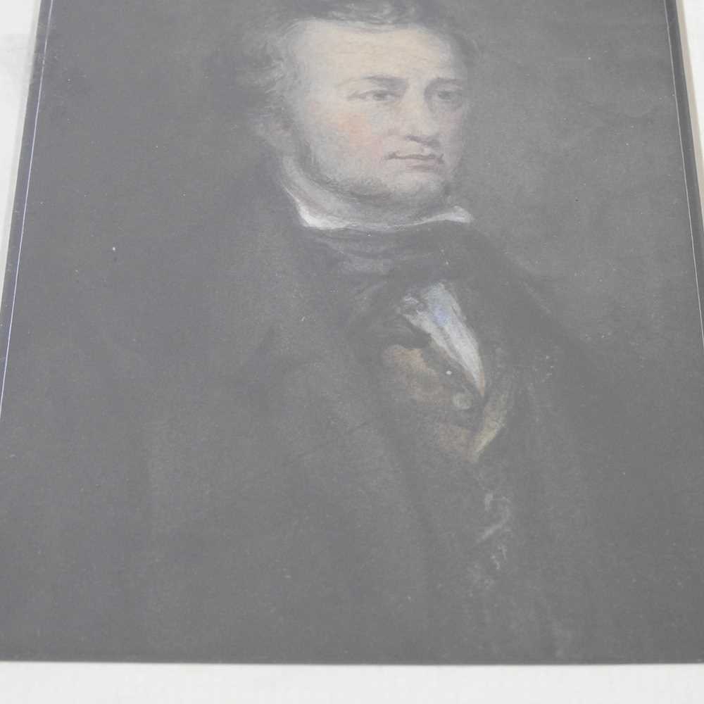 Scottish school, 19th century, portrait of the poet William Motherwell, 1797-1835, watercolour, 16 x - Image 2 of 4