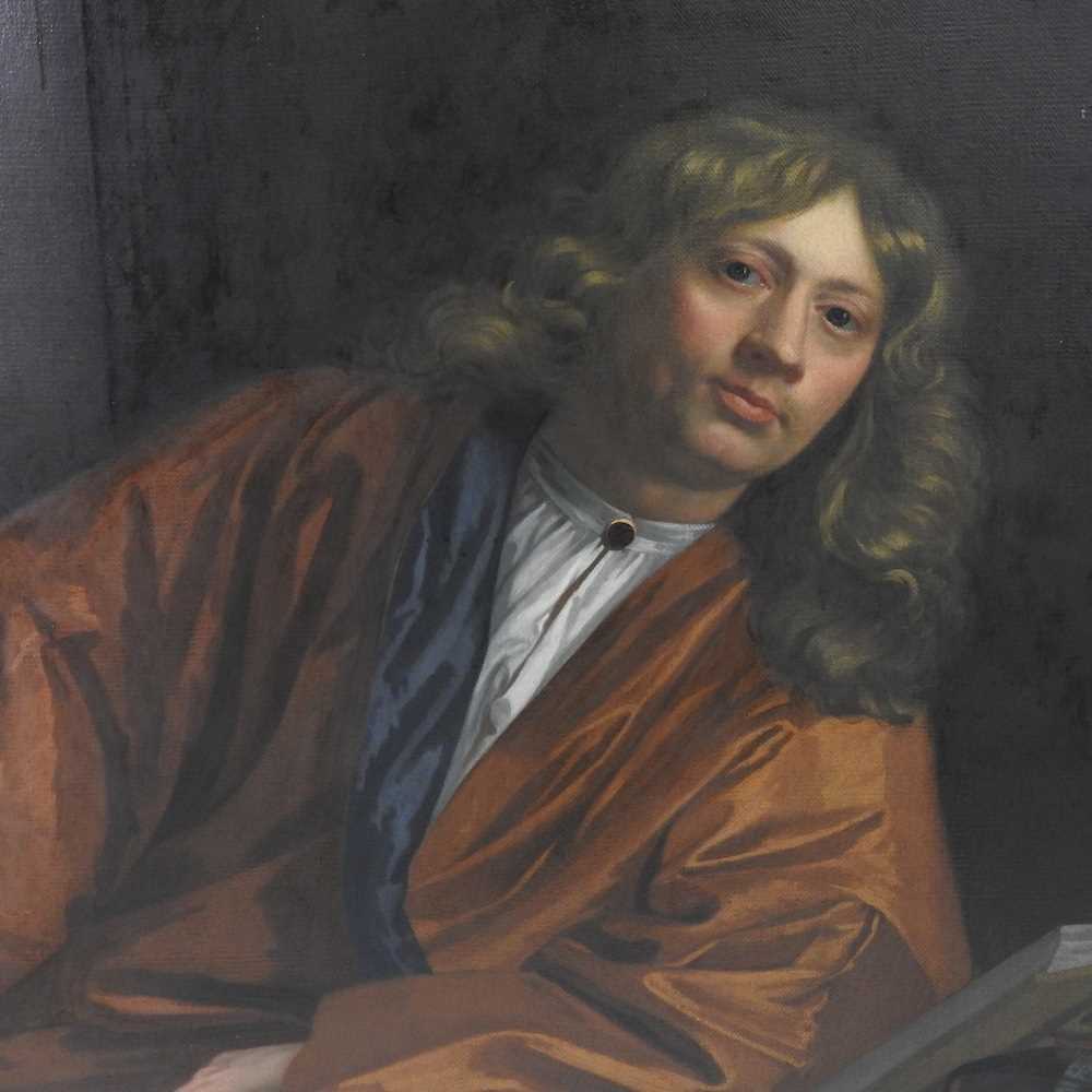 Manner of Sir Peter Lely (Pieter van der Faes), 1618-1680, a half-length portrait of a gentleman, - Image 7 of 20