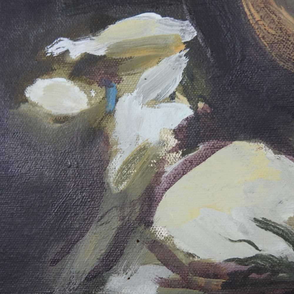 Thomas Newbolt, b1951, Horse, oil on canvas, signed, titled and dated to the reverse, 35 x 35cm - Image 6 of 9