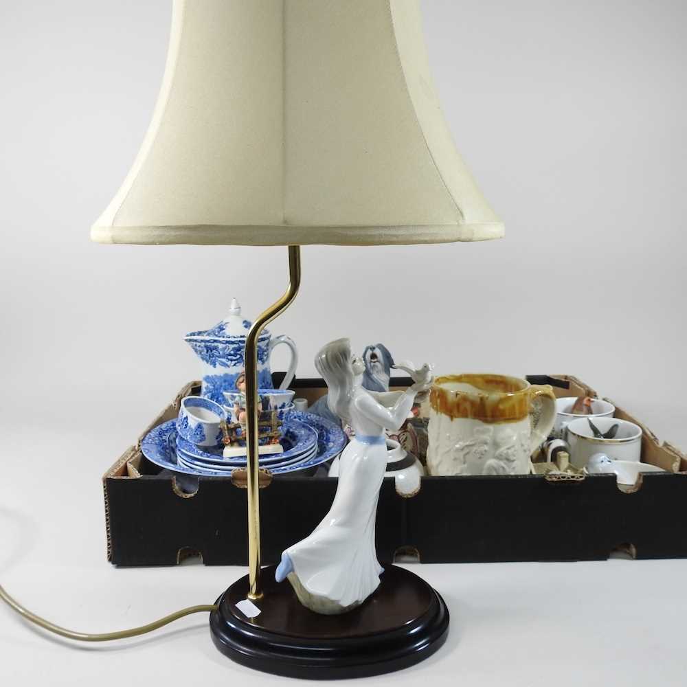 A collection or Royal Copenhagen miniature animals, together with a figural table lamp, Copeland and - Image 11 of 11