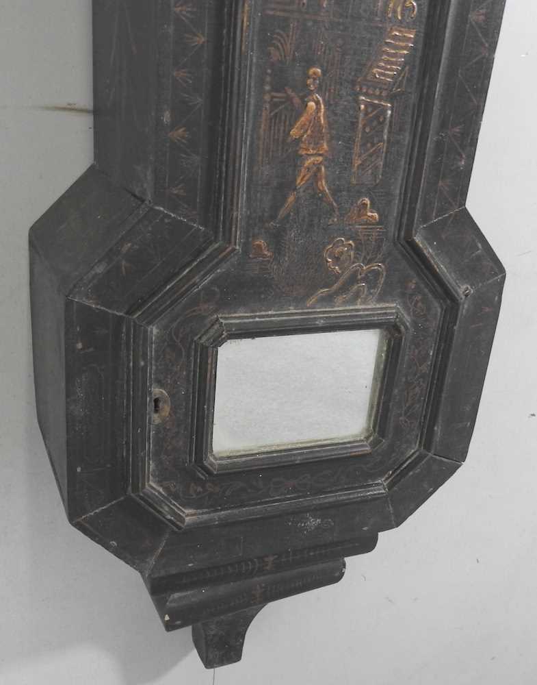 An 18th century style ebonised Tavern clock, mid 20th century, the dial inscribed Humphery Fenn, - Image 6 of 6