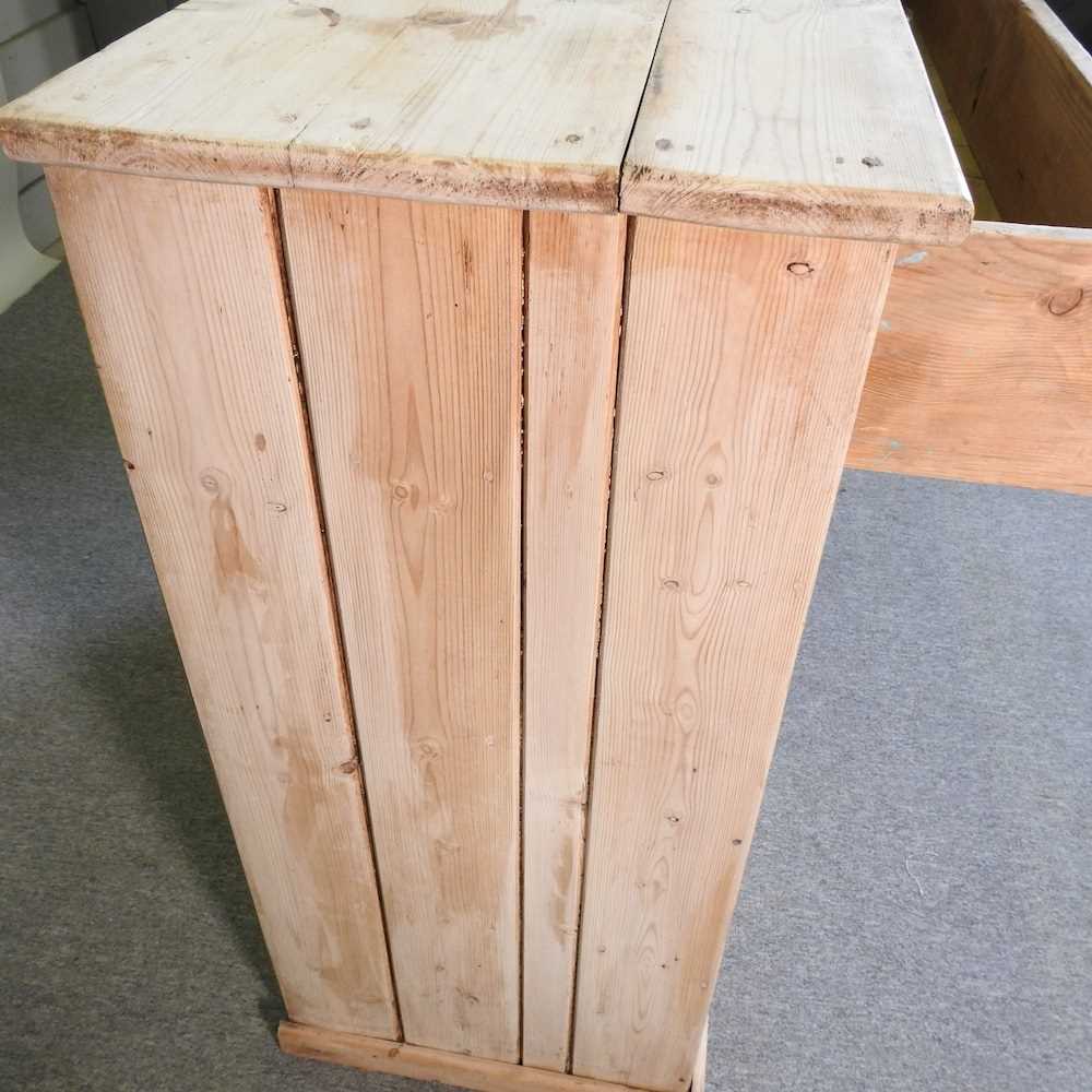 An antique pine side cabinet, with a single drawer 112w x 46d x 102h cm - Image 6 of 6