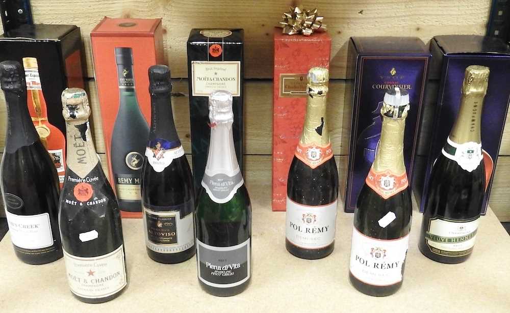 A bottle of Moet & Chandon champagne, 75cl, together with a collection of twelve various bottles - Image 3 of 4