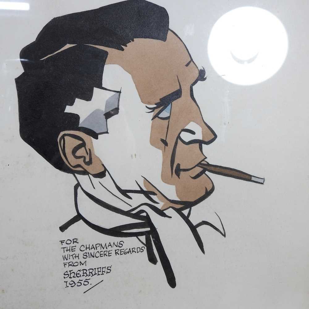 Robert Stuart Sheriffs, 1906-1960, a signed caricature of Edward Chapman in The Skin Game, 30 x - Image 4 of 5