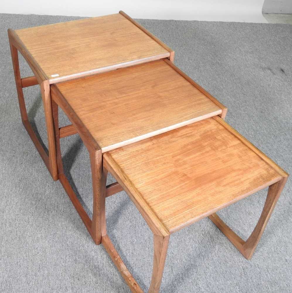 A nest of three 1960's teak occasional tables, - Image 2 of 2