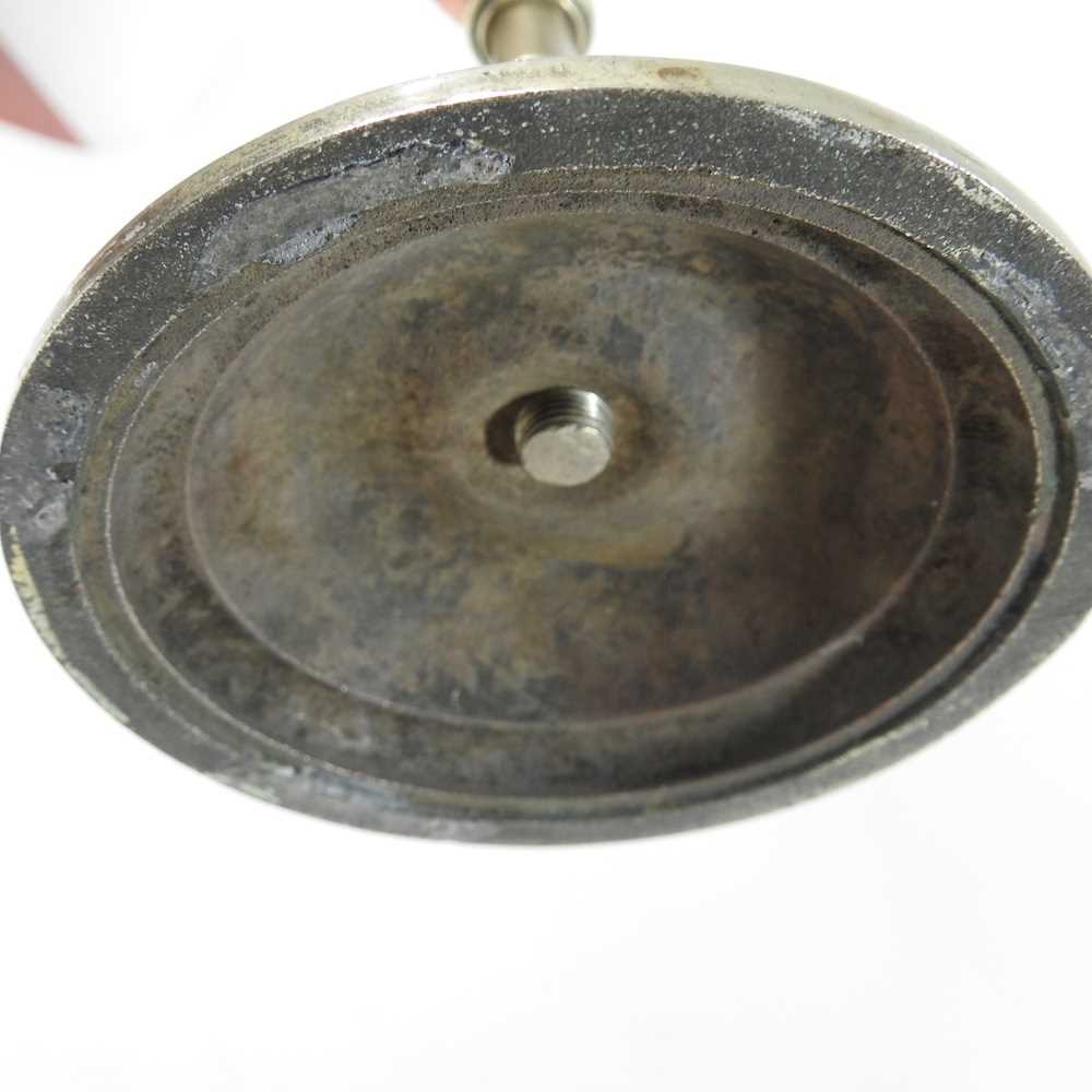 An early 20th century brass ship's oil lamp, with engraved White Star Line flag, on a gimbal - Image 7 of 7