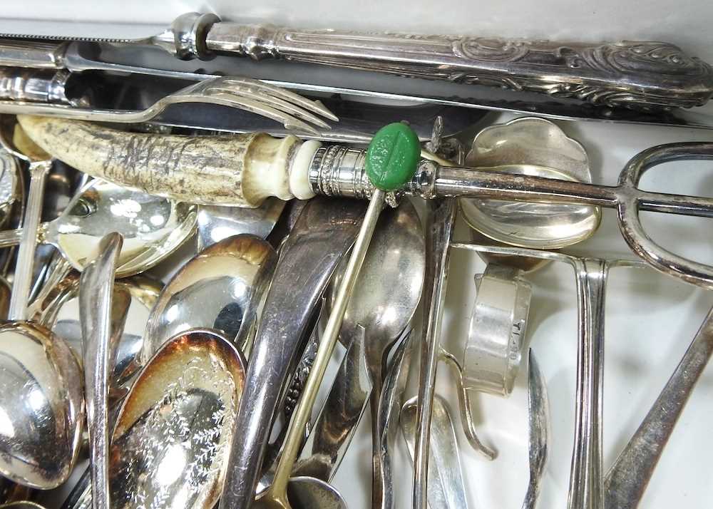 A collection of silver and plated souvenir spoons and other cutlery - Image 2 of 7