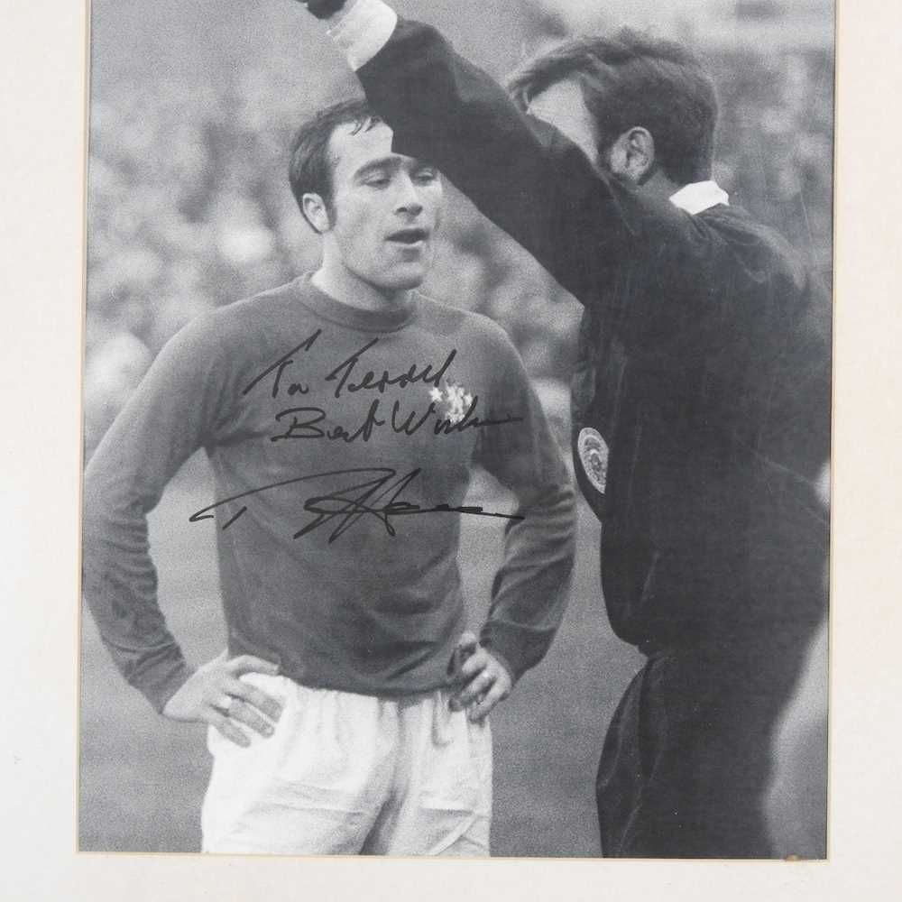 A signed picture of footballer Ron Harris, being sent off for Chelsea, 39 x 29cm Ronald Harris, - Image 3 of 4