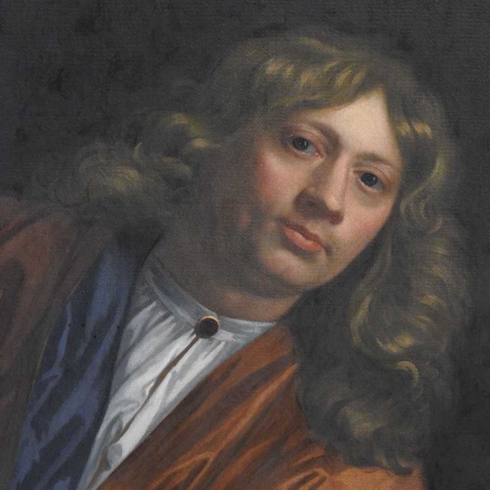 Manner of Sir Peter Lely (Pieter van der Faes), 1618-1680, a half-length portrait of a gentleman, - Image 4 of 20