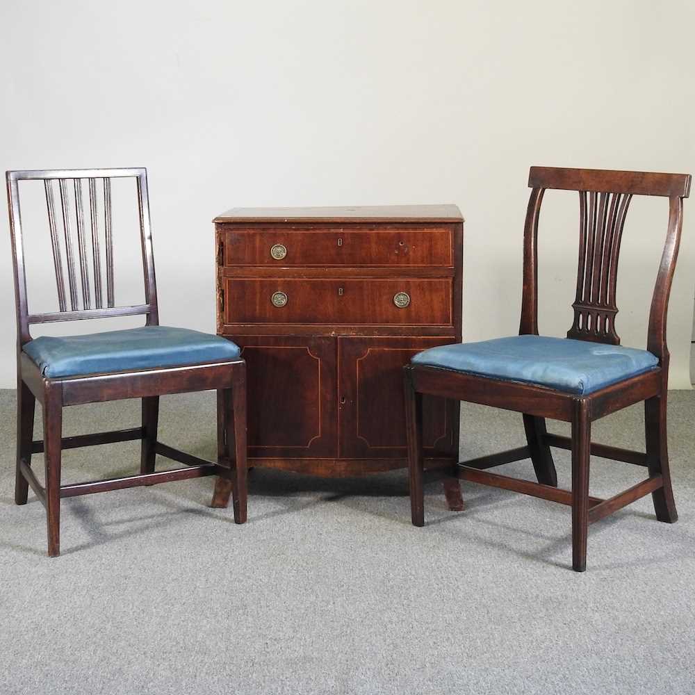 A 19th century mahogany chest, together with a near pair of 19th century side chairs and a Victorian - Image 2 of 9