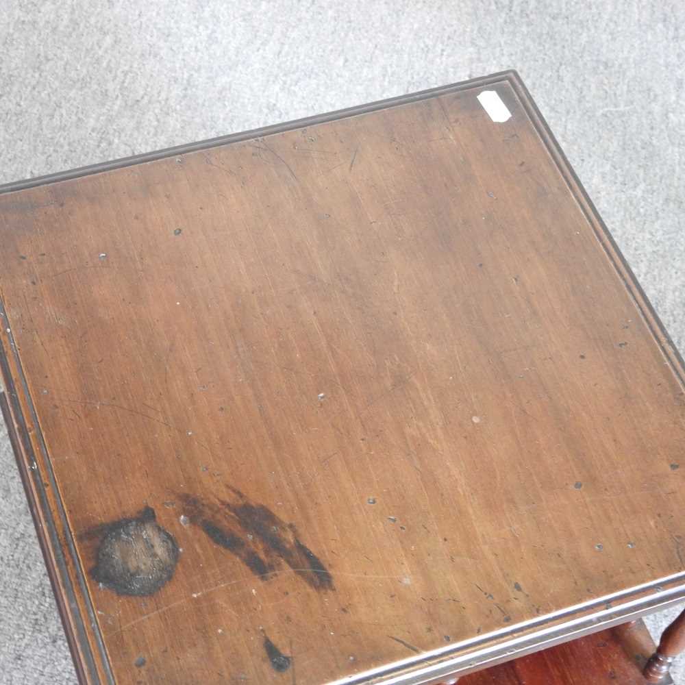 An Edwardian table top revolving bookcase, 35cm wide, together with a tripod table and a Victorian - Image 7 of 8