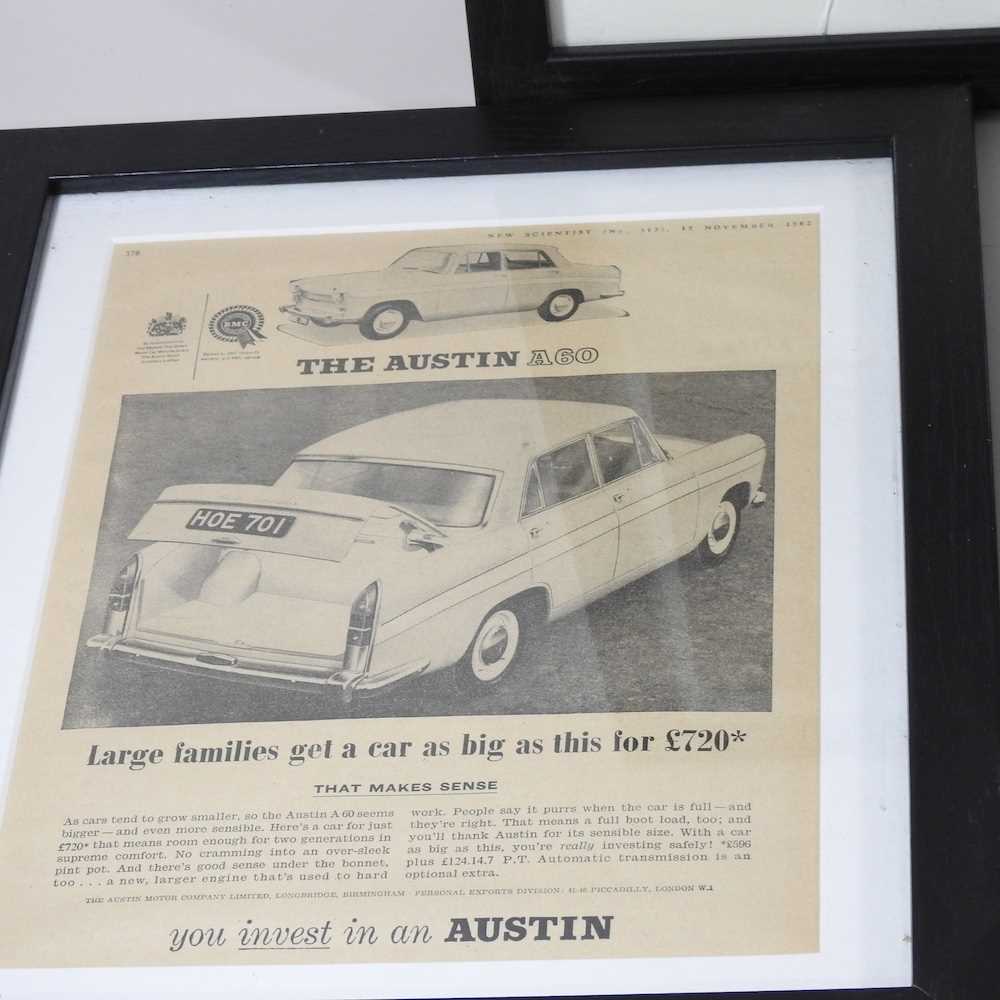 A collection of five vintage Austin car advertisements, framed (5) - Image 3 of 5
