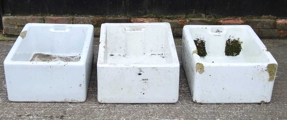 A butler's sink, together with two others (3) 62w x 46d x 32h cm - Image 3 of 7