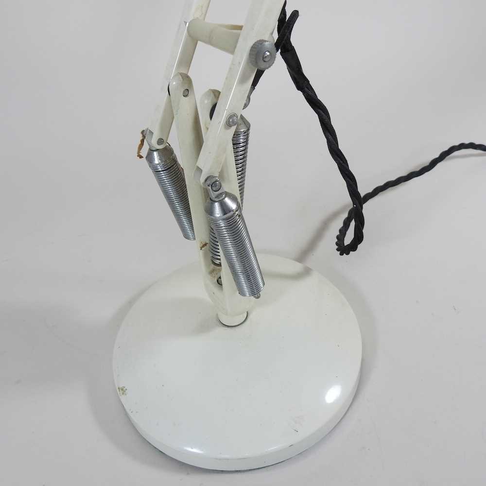 A Herbert Terry cream painted metal anglepoise table lamp - Image 3 of 9