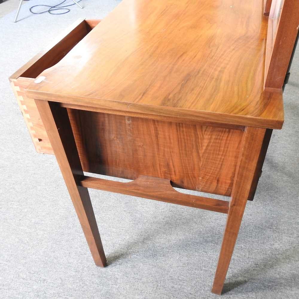 A mid 20th century teak dressing table, by Alfred Cox, with a stool (2) 153w x 46d x 120h cm Overall - Image 7 of 7