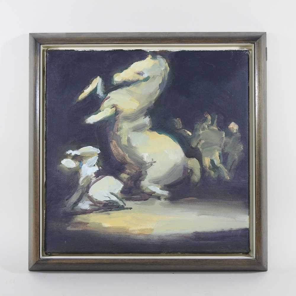 Thomas Newbolt, b1951, Horse, oil on canvas, signed, titled and dated to the reverse, 35 x 35cm