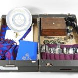 A collection of Masonic regalia, silver plate and metalwares