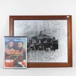 A copy of The Ring Boxing venue, with printed signatures, framed, 40 x 50cm, together with a