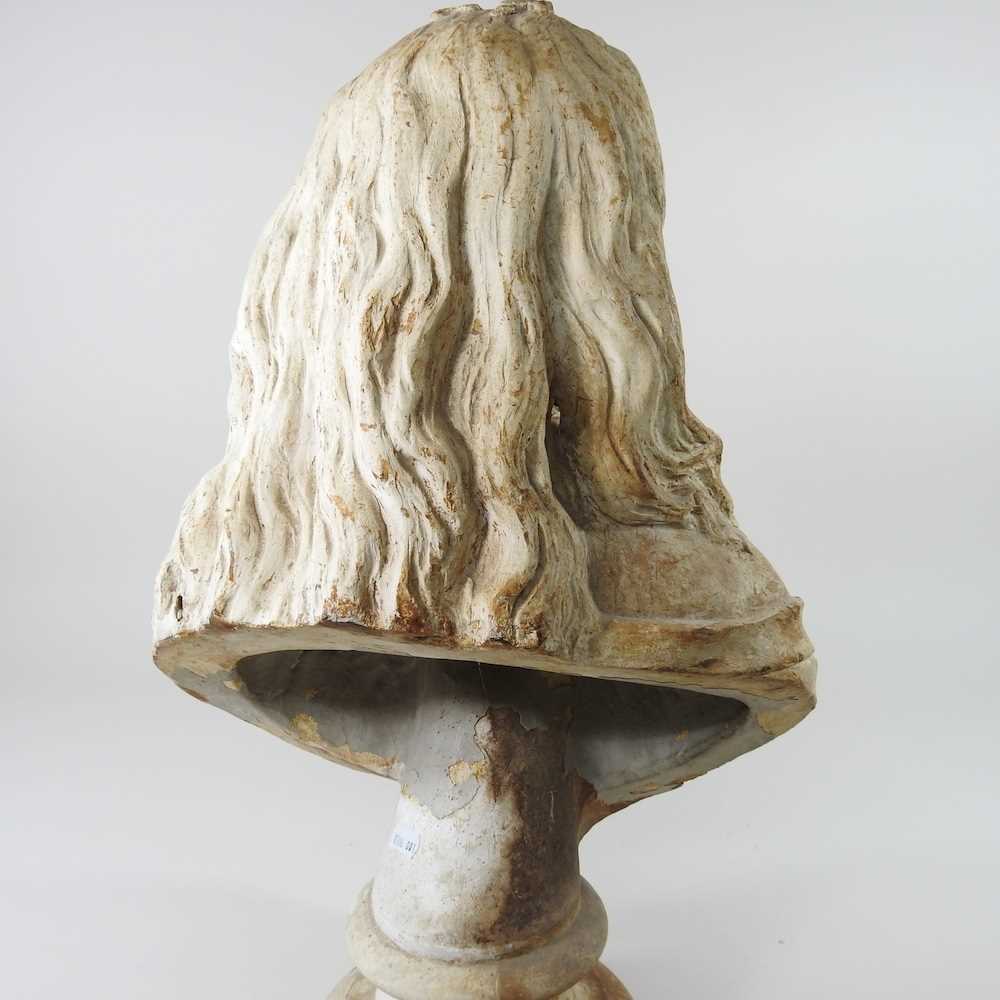 A painted plaster life-sized portrait bust of Alice, on a socle base, 55cm high - Image 2 of 9