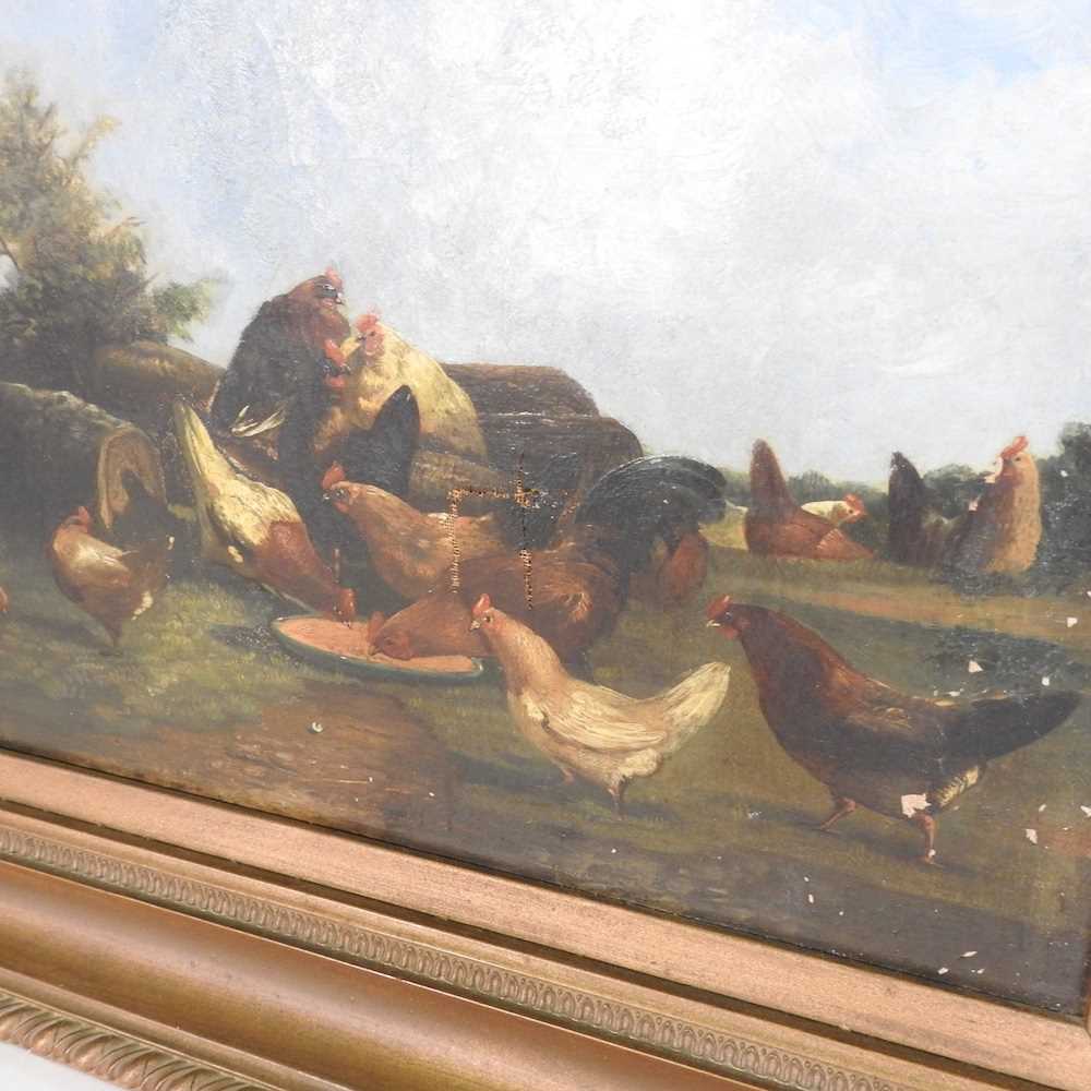 A. Gerards, 19th century, chickens, signed, oil on canvas, 25 x 35cm - Image 5 of 5
