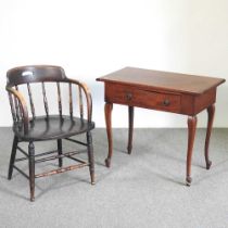 An early 20th century armchair, together with an early 20th century side table (2)