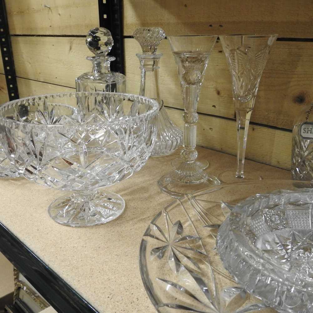 A set of four Waterford Millenium wine glasses, 24cm high, together with a collection of cut crystal - Image 7 of 8