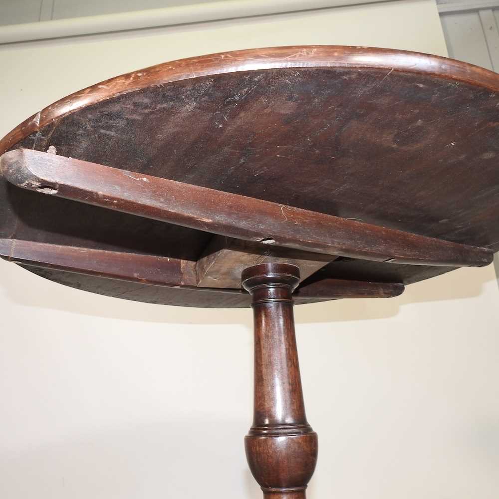 A 19th century mahogany occasional table, on a tripod base, 86cm wide, together with a George III - Image 2 of 6