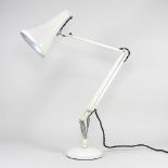 A Herbert Terry cream painted metal anglepoise table lamp